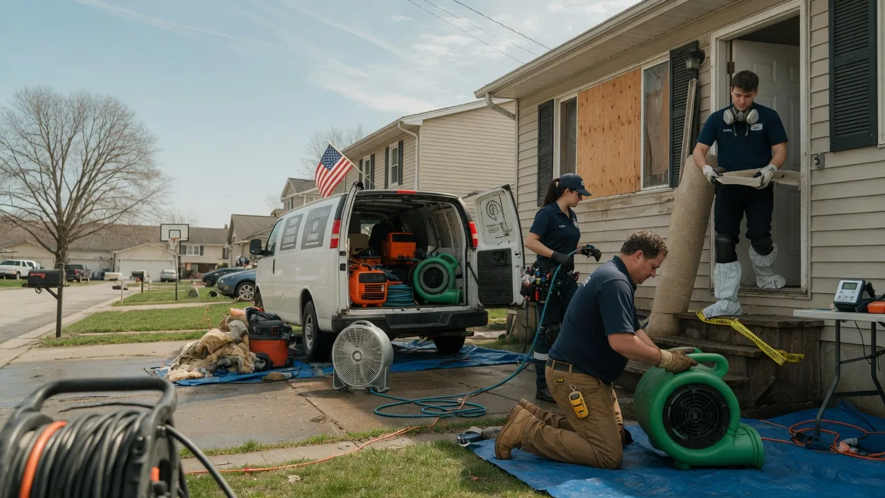 Water Damage Restoration in Paris Crossing, IN near me